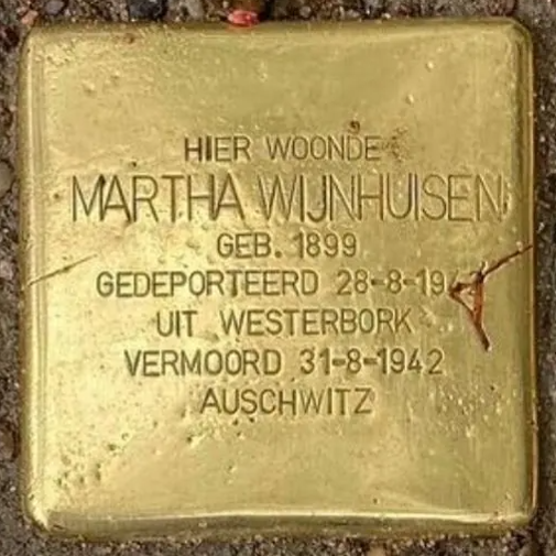 Struikelsteen voor Martha Wijnhuisen