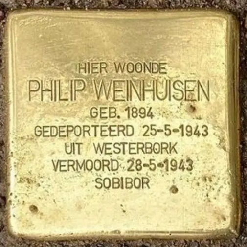 Struikelsteen voor Philipp Weinhuisen