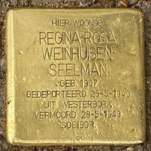 Struikelsteen voor Regina Rosa Weinhuisen-Seelmann