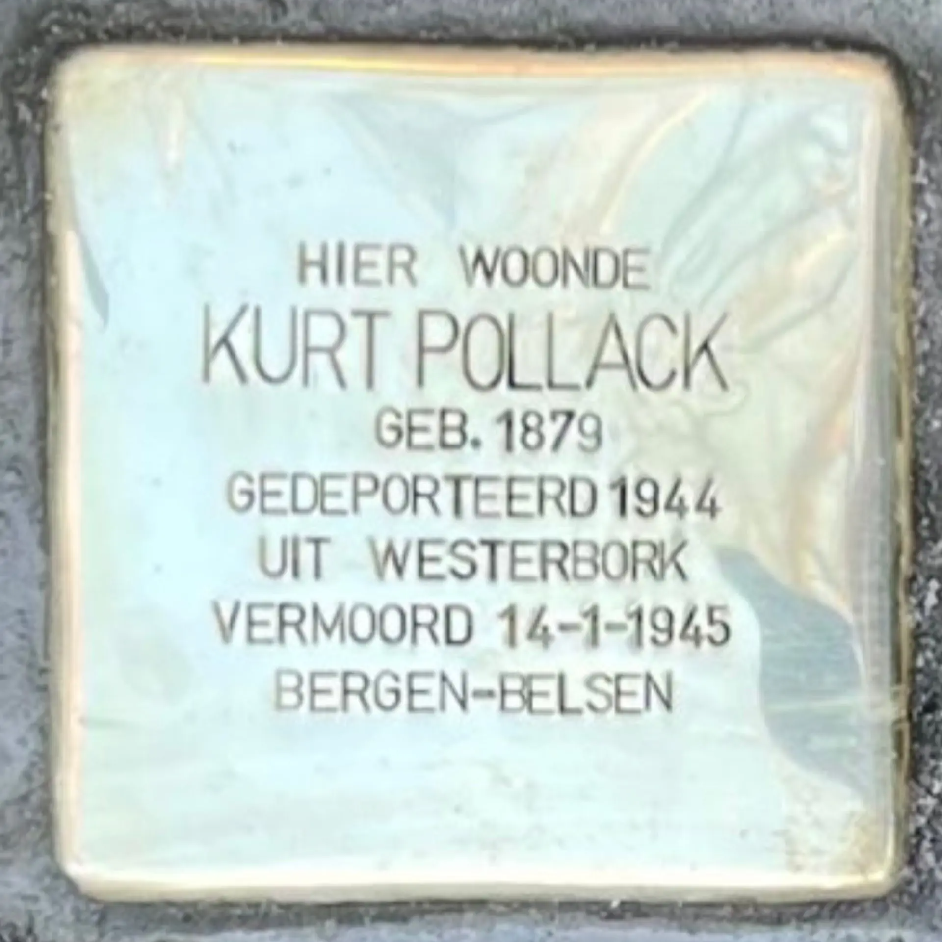 Struikelsteen voor Kurt Pollack