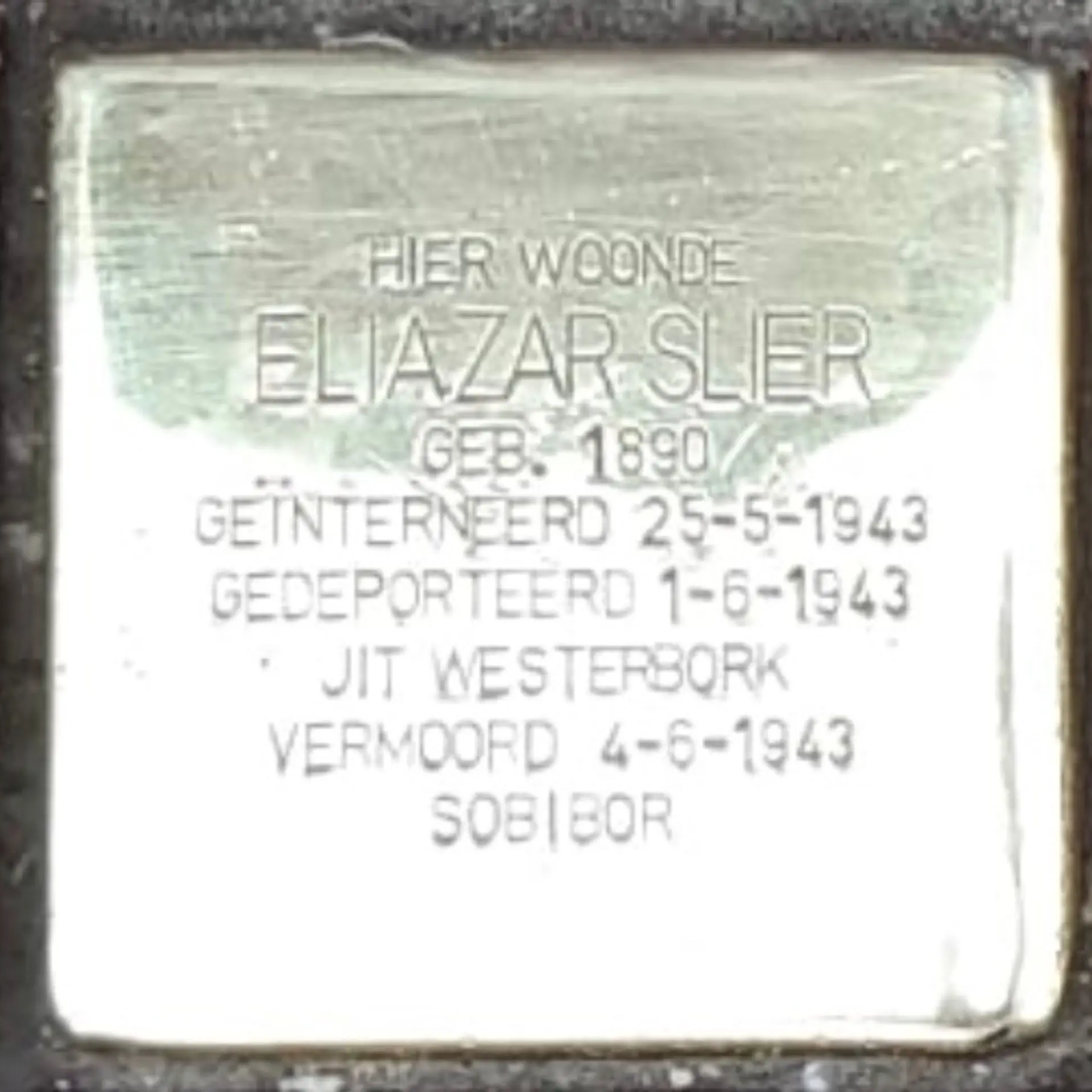 Struikelsteen voor Eliazar Slier