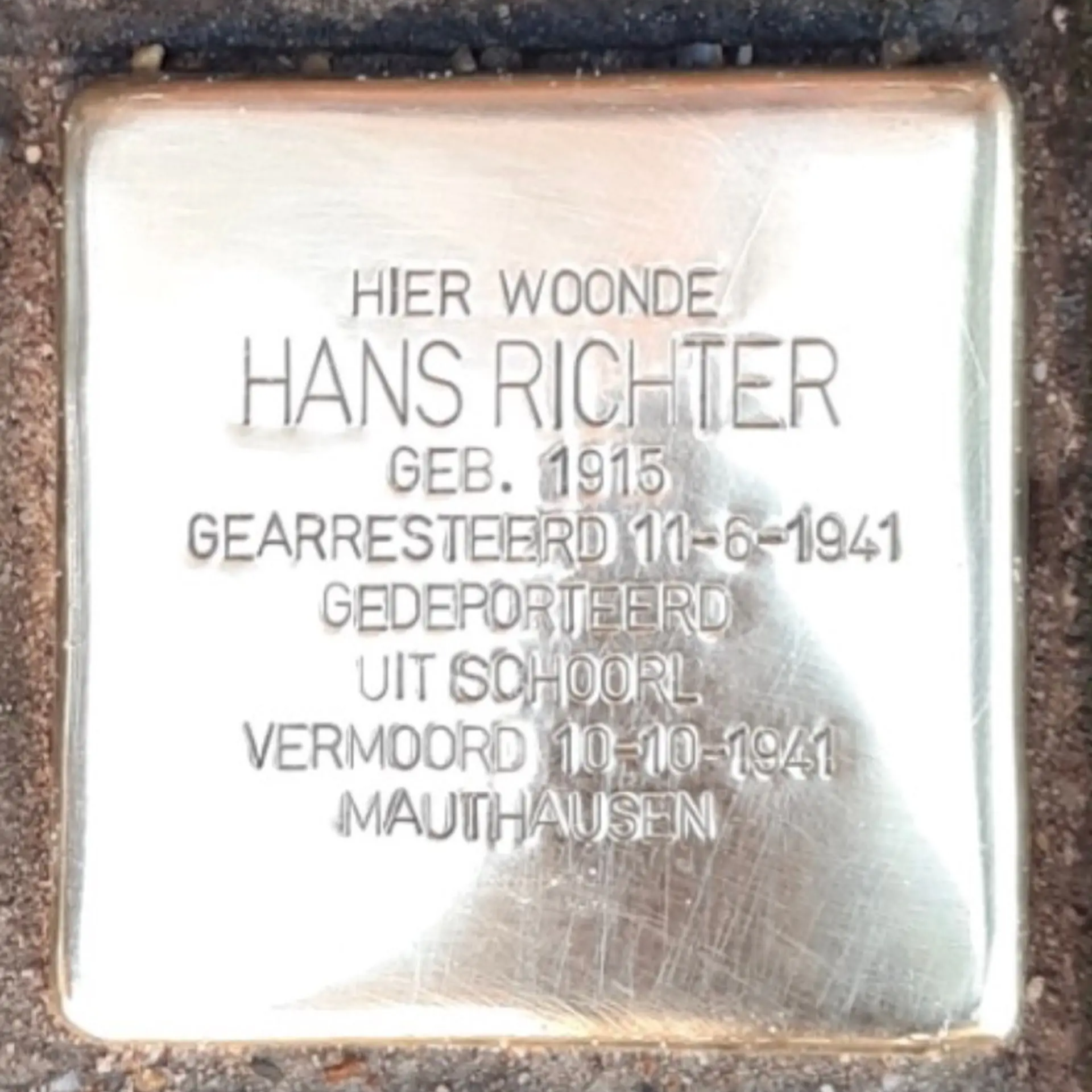 Struikelsteen voor Hans Richter