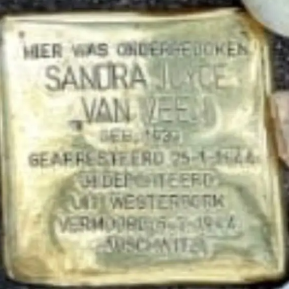 Struikelsteen voor Sandra Joyce van Veen