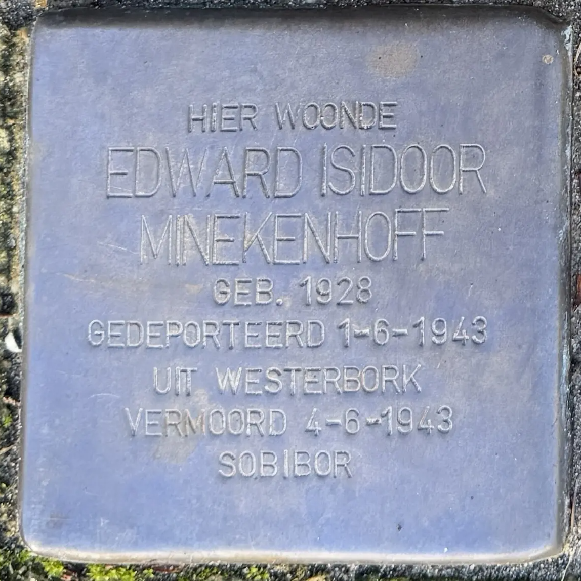 Struikelsteen voor Edward Isidoor Tobias Minekenhoff