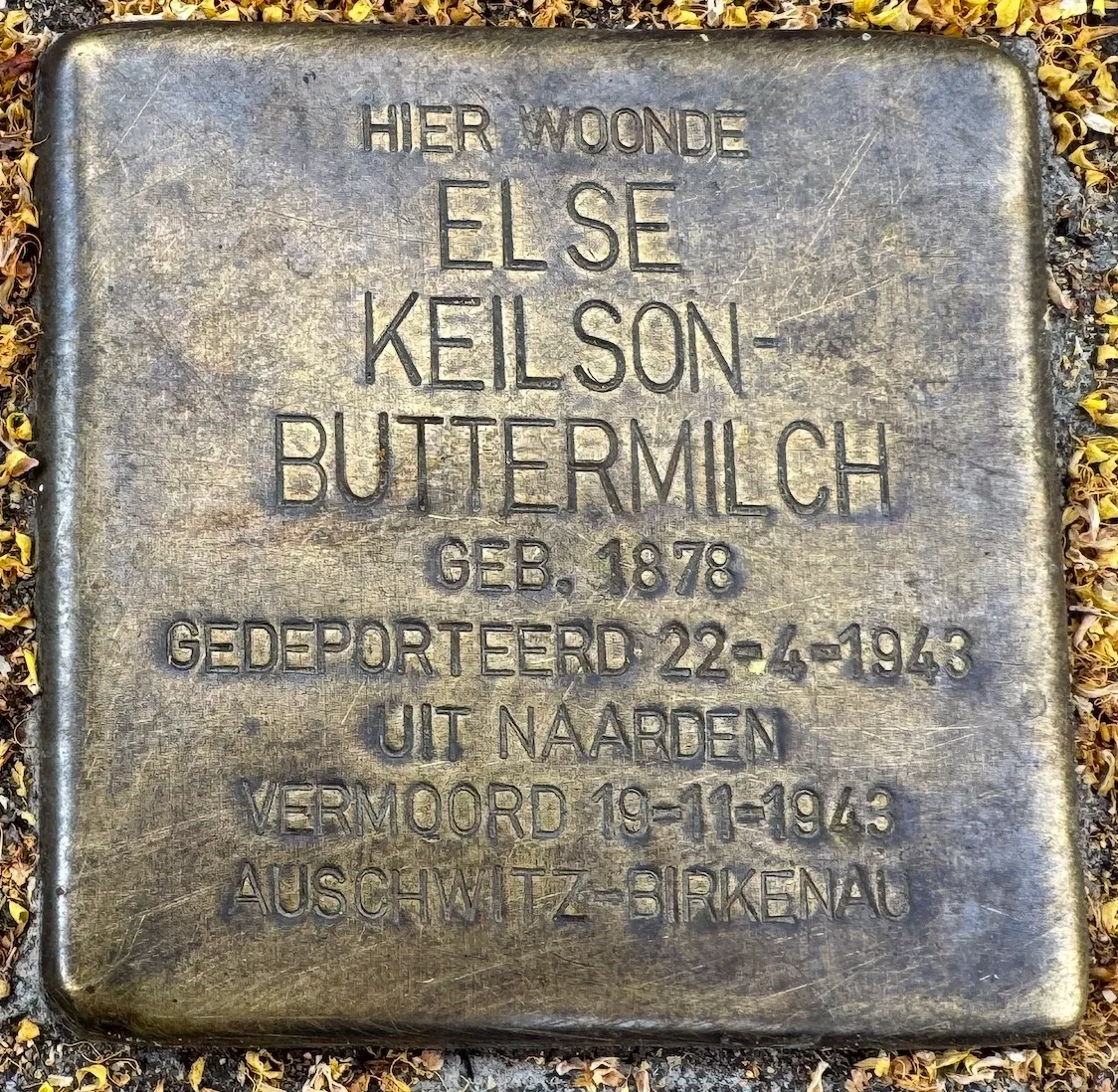 Struikelsteen voor Else Keilson-Buttermilch