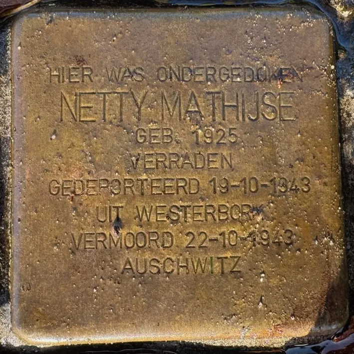 Struikelsteen voor Netty Mathijse