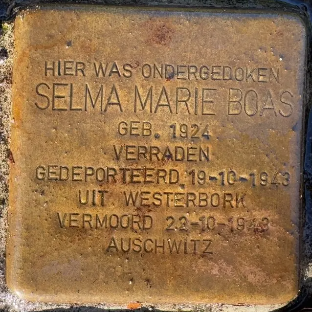Struikelsteen voor Selma Marie Boas