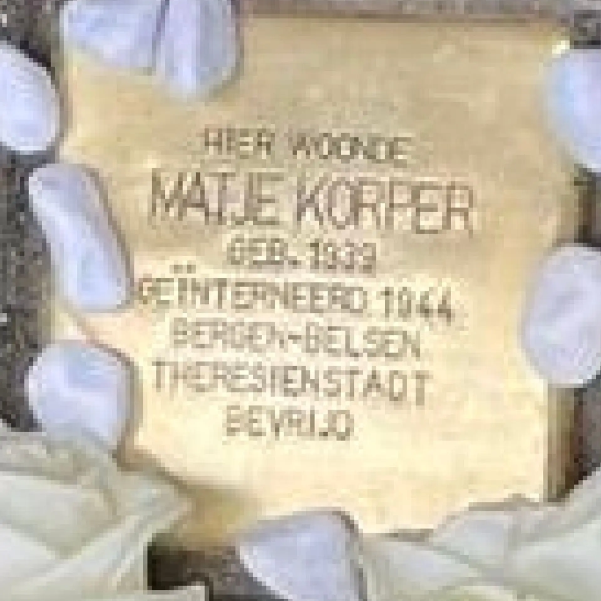 Struikelsteen voor Matje Korper