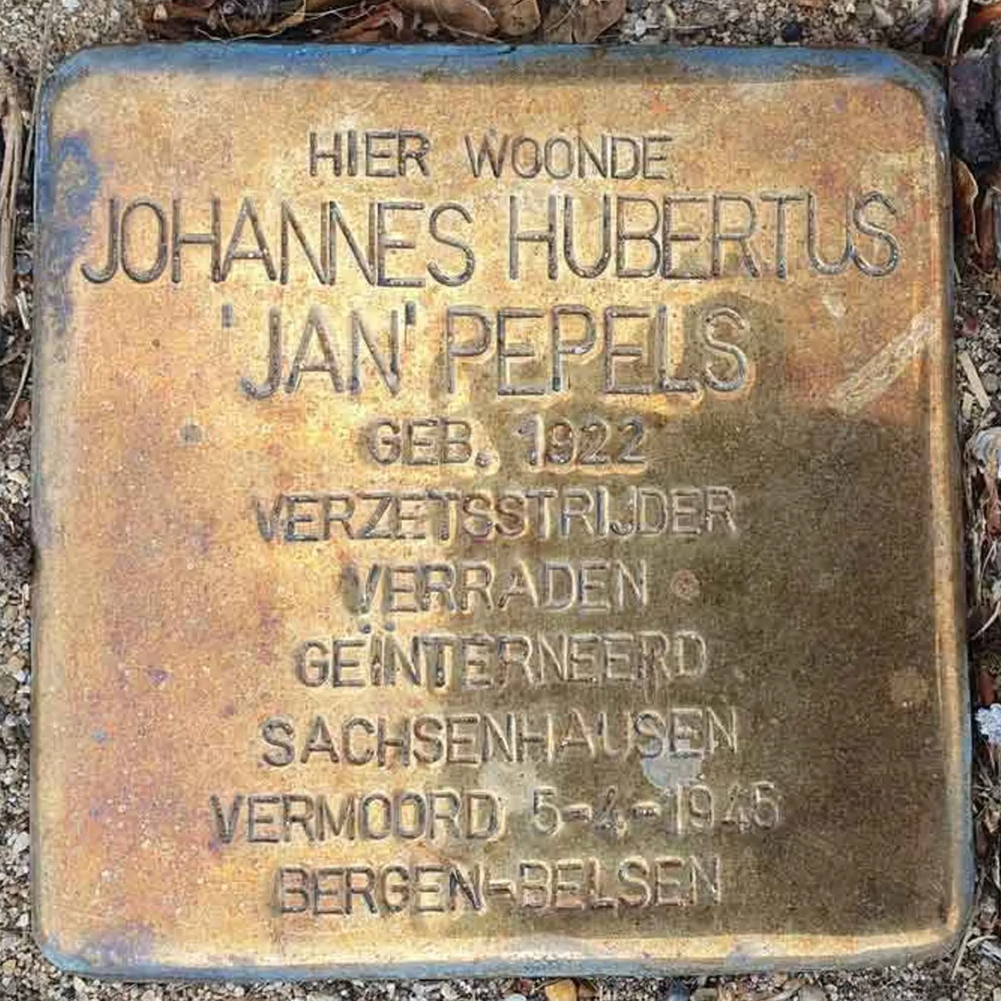 Struikelsteen voor Johannes Hubertus Pepels