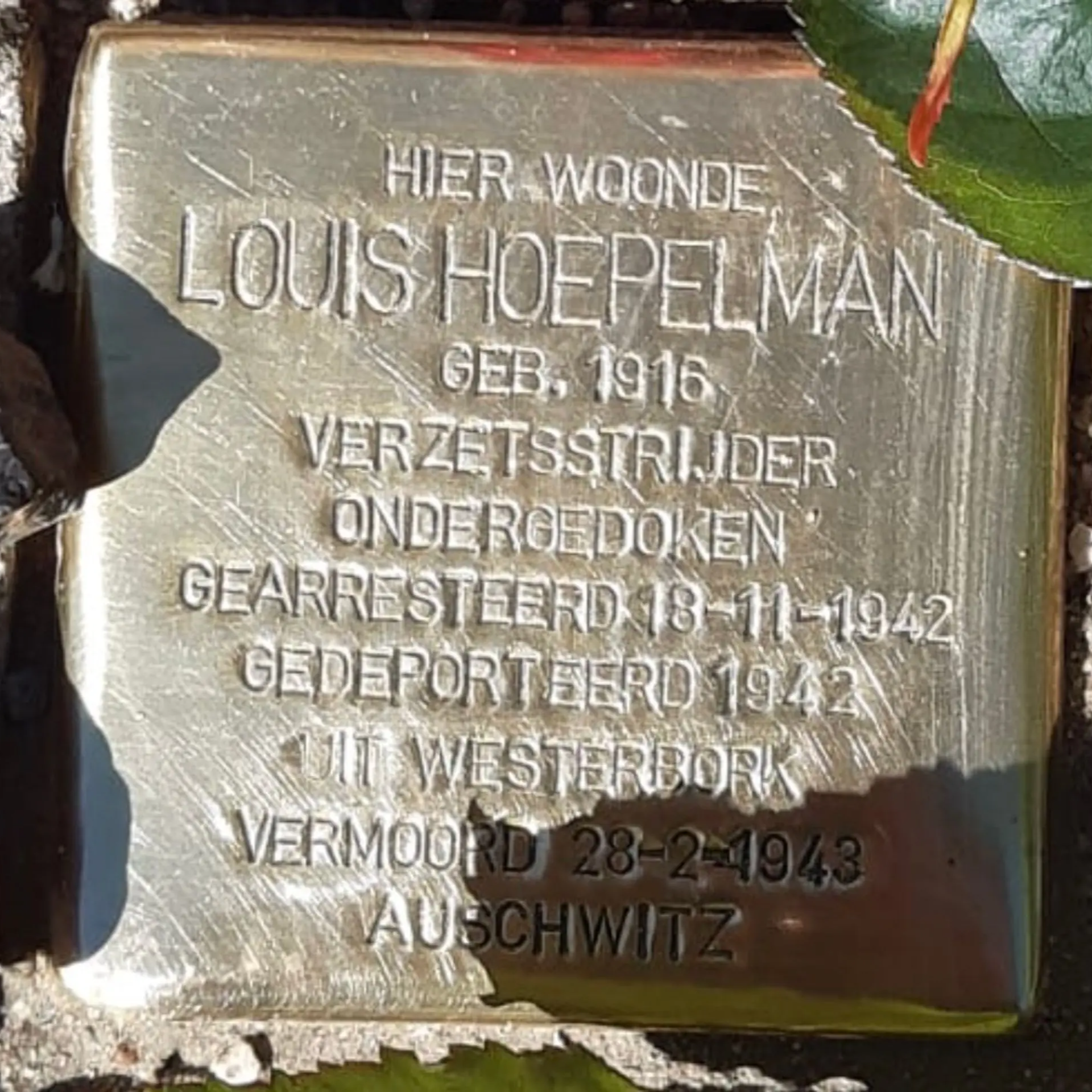 Struikelsteen voor Louis Hoepelman