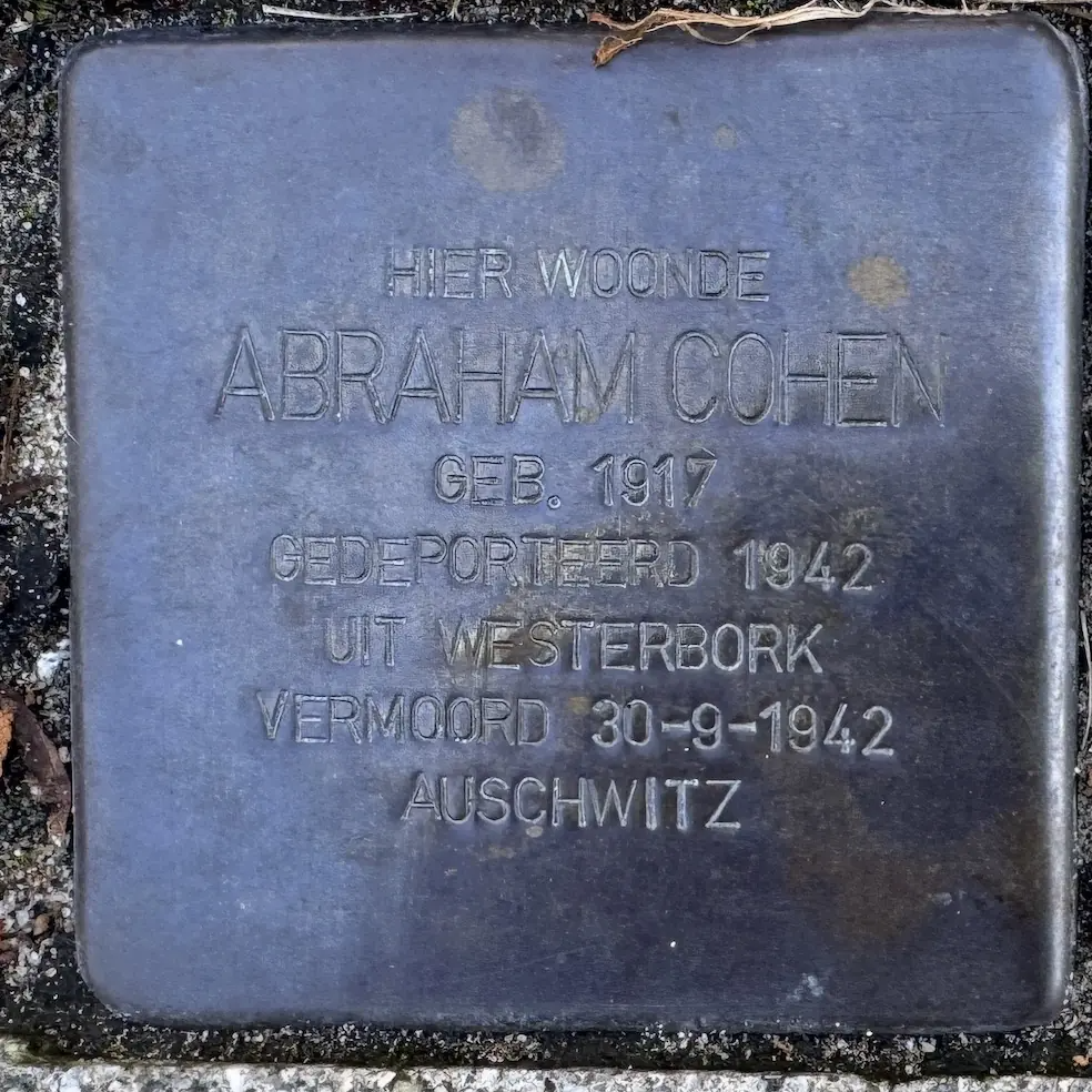 Struikelsteen voor Abraham Cohen