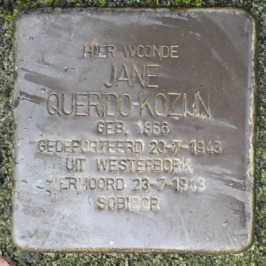 Struikelsteen voor Jane Querido-Kozijn