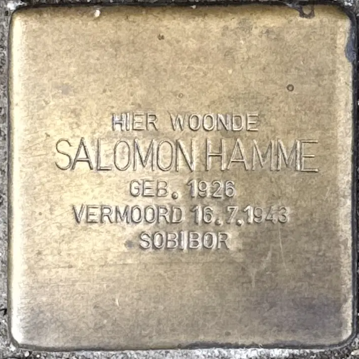 Struikelsteen voor Salomon Hamme