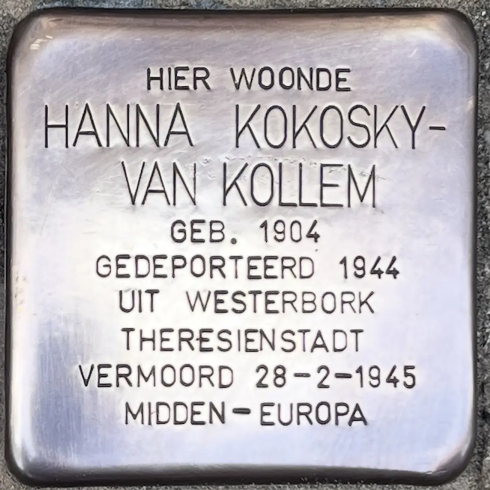 Struikelsteen voor Hanna Kokosky-van Kollem