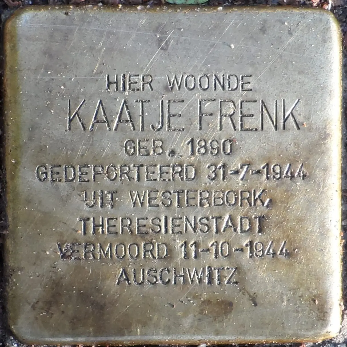 Struikelsteen voor Kaatje Frenk