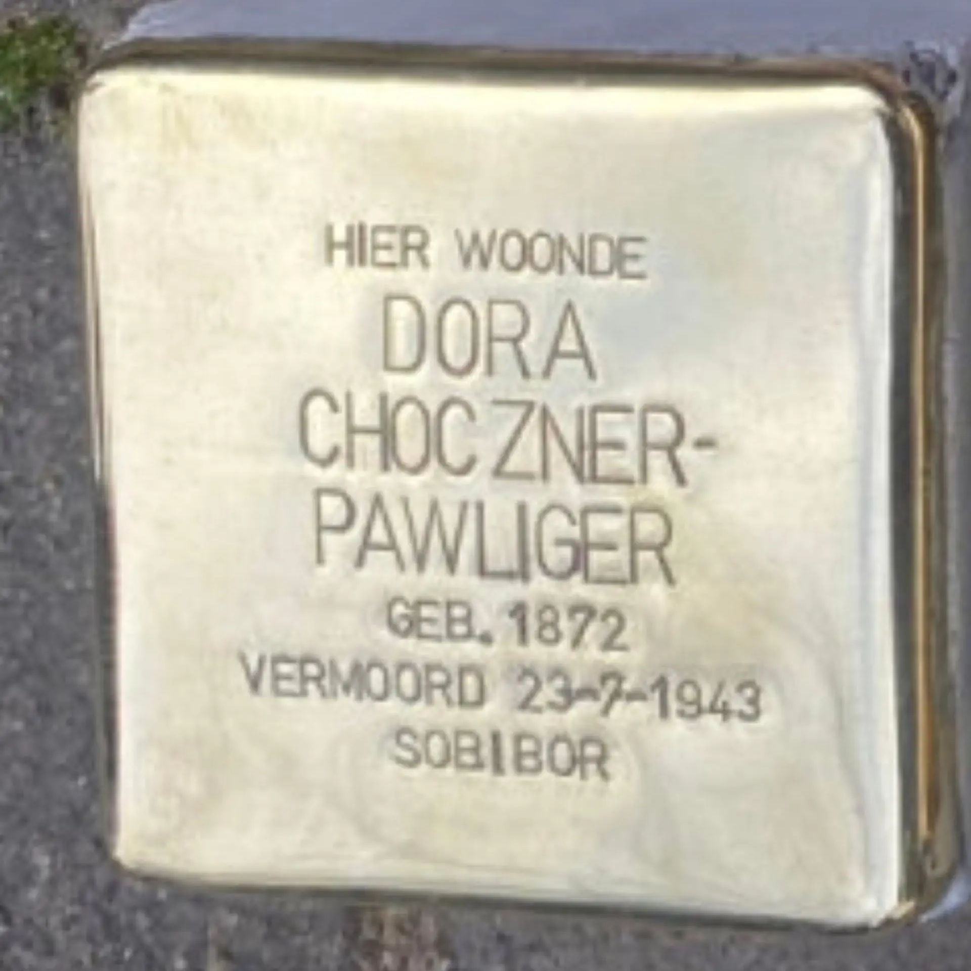 Struikelsteen voor Dora Choczner-Pawliger