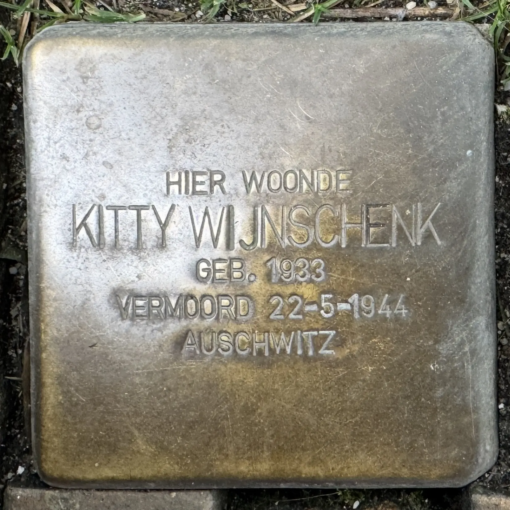 Struikelsteen voor Kitty Wijnschenk