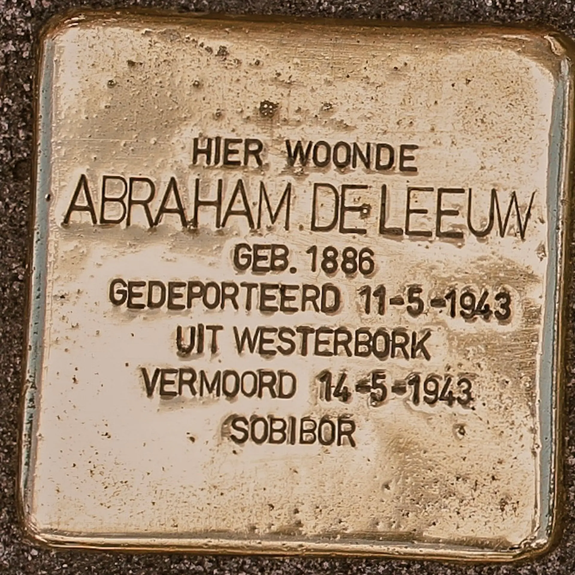 Struikelsteen voor Abraham de Leeuw