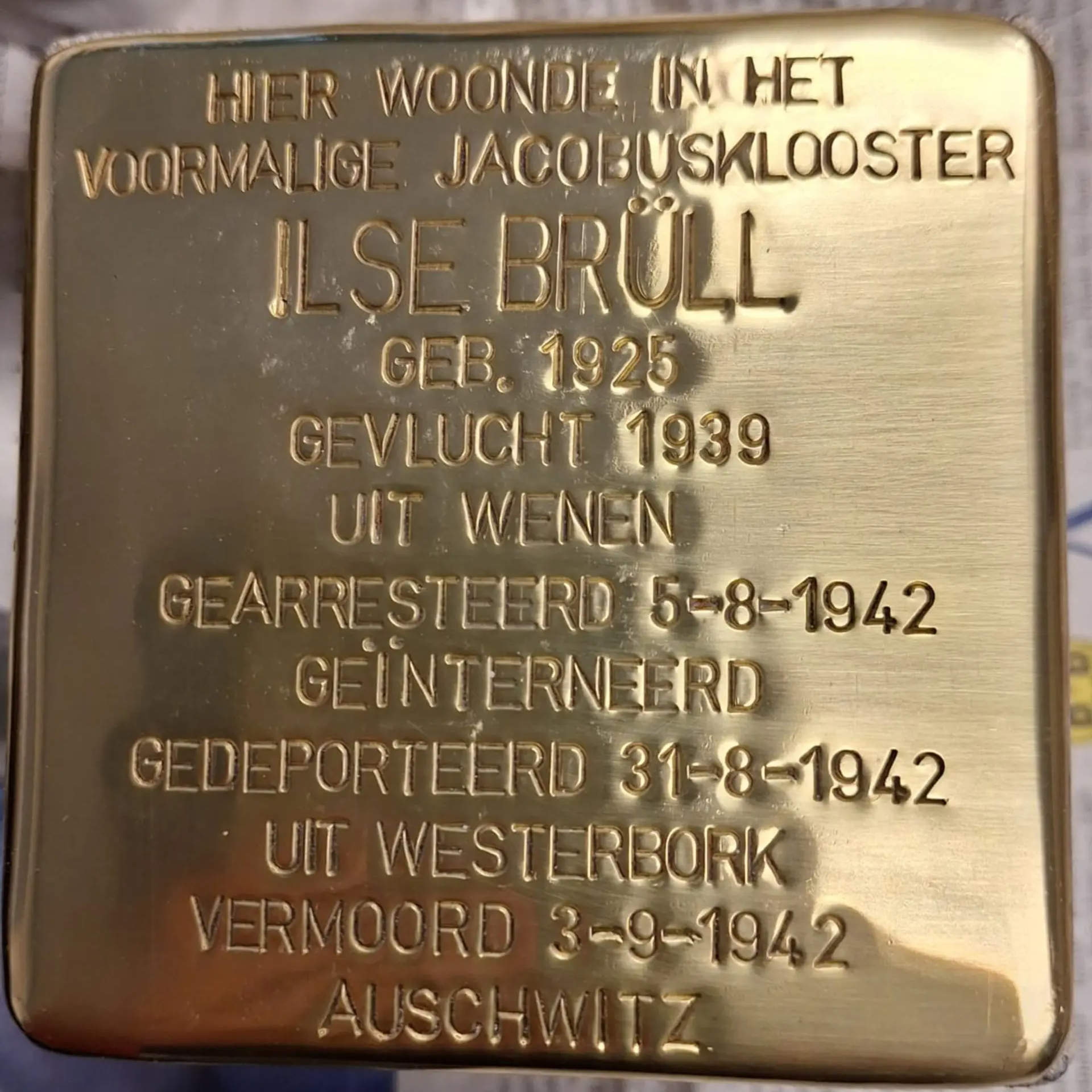 Struikelsteen voor Ilse Brüll