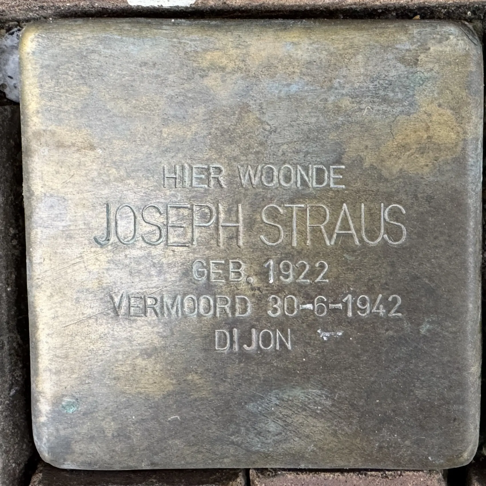 Struikelsteen voor Joseph Straus