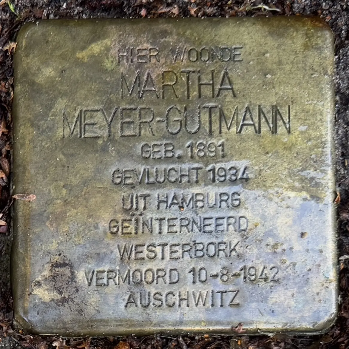 Struikelsteen voor Martha Meyer-Gutmann
