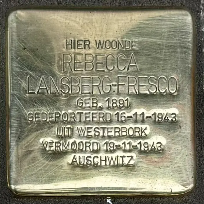 Struikelsteen voor Rebecca Lansberg-Fresco