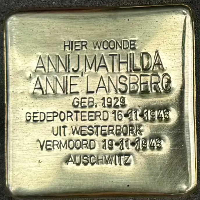 Struikelsteen voor Annij Mathilda Lansberg