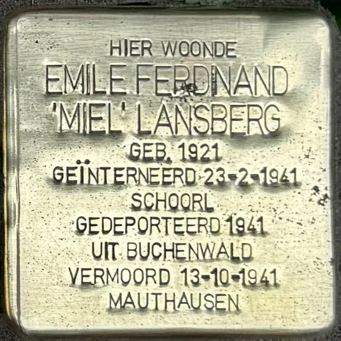 Struikelsteen voor Emile Ferdinand Lansberg