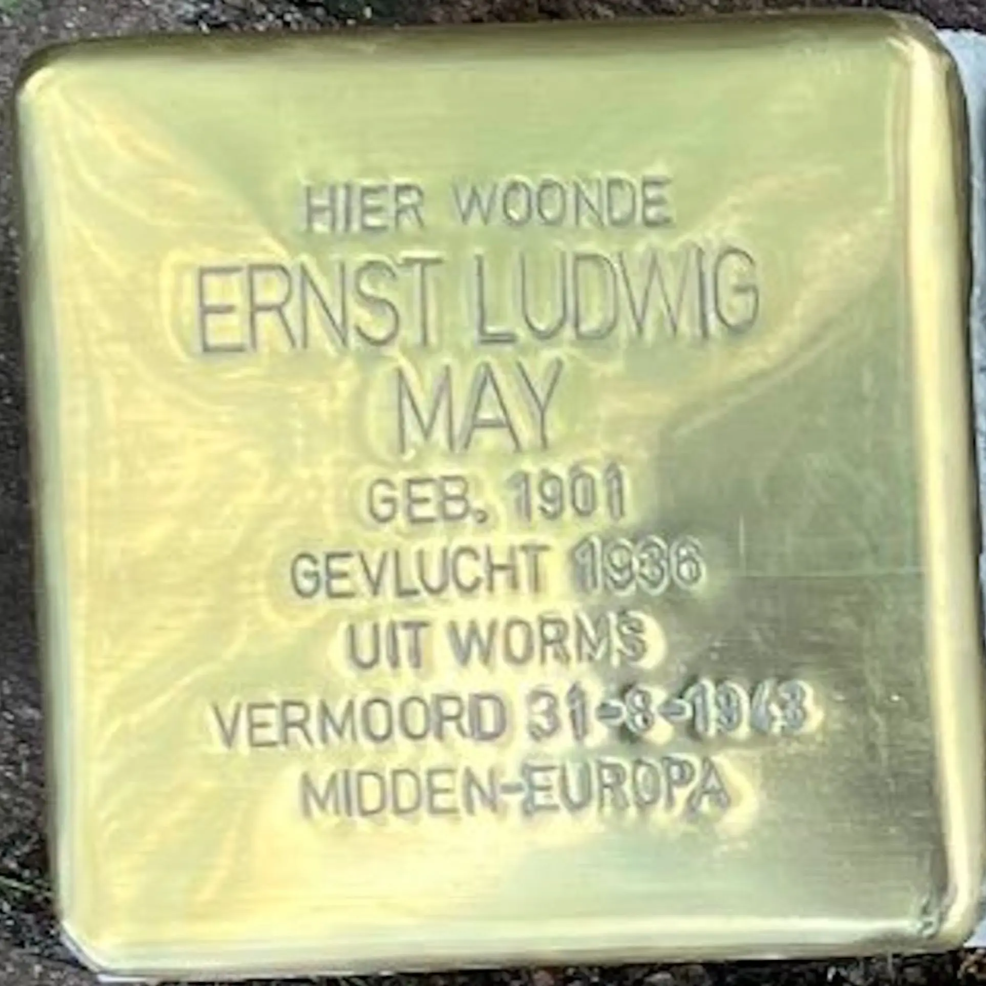 Struikelsteen voor Ernst Ludwig May