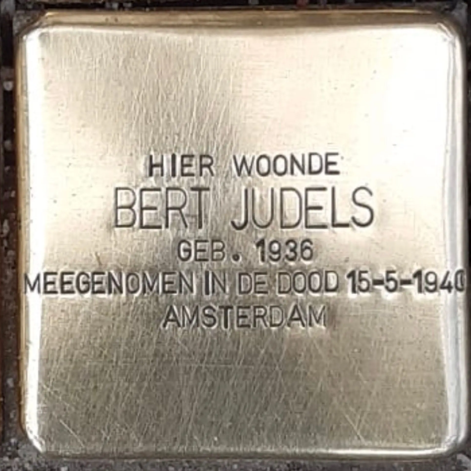 Struikelsteen voor Bert Judels