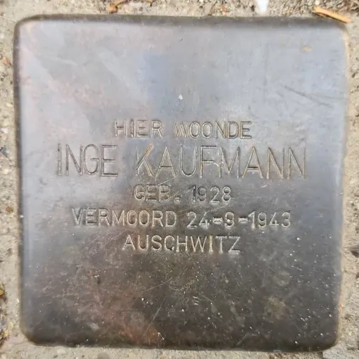 Struikelsteen voor Inge Kaufmann