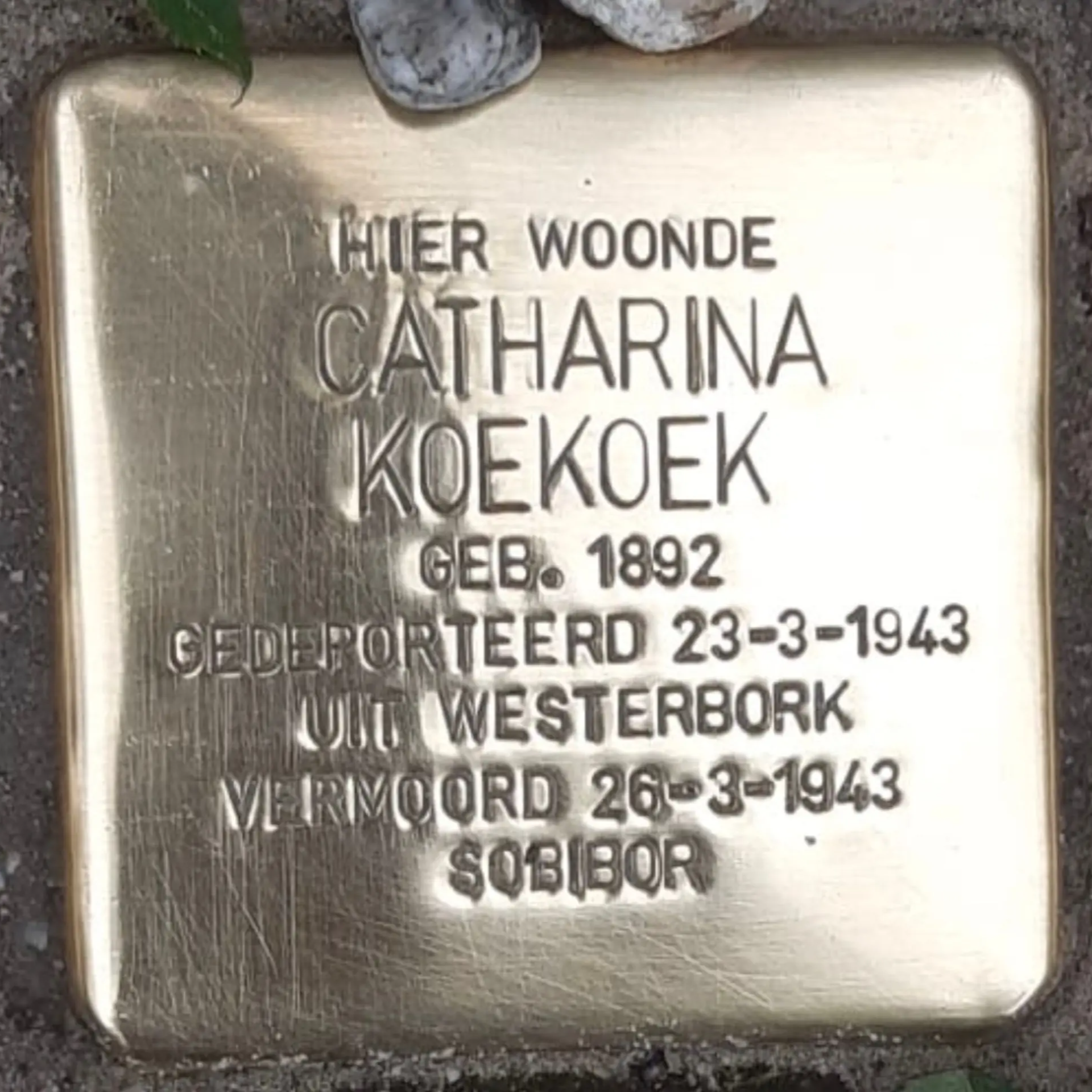 Struikelsteen voor Catharina Koekoek