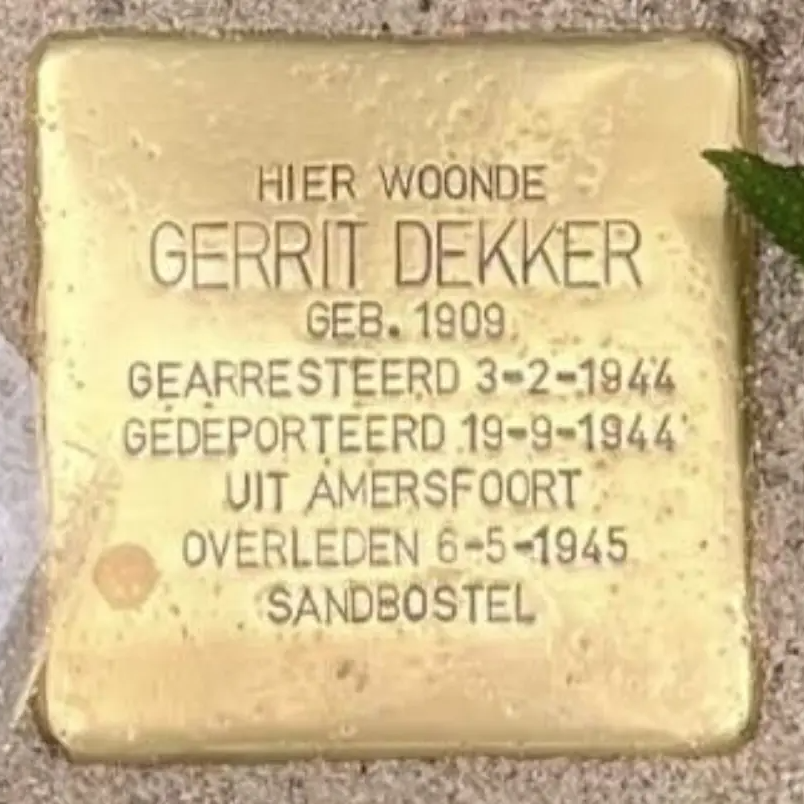 Struikelsteen voor Gerrit Dekker