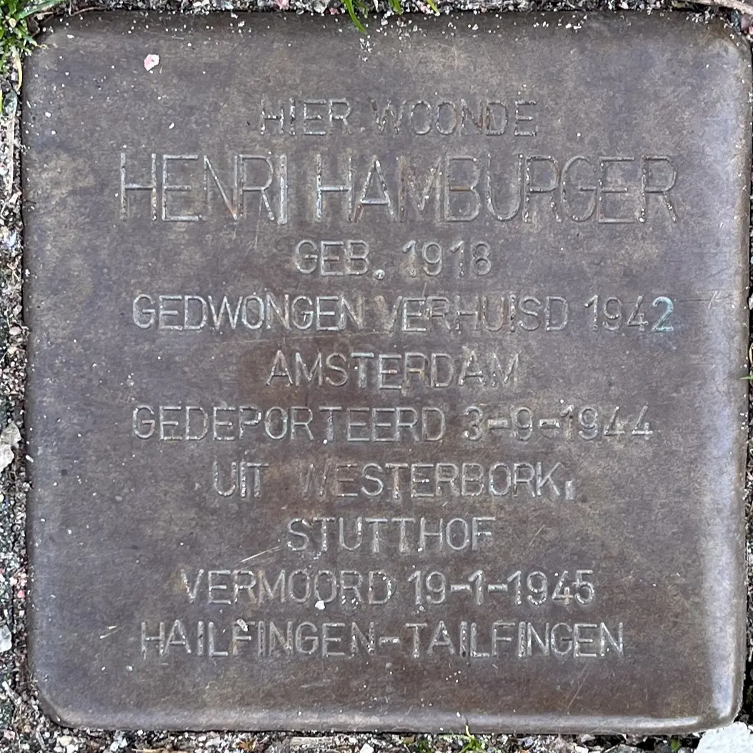 Struikelsteen voor Henri Hamburger