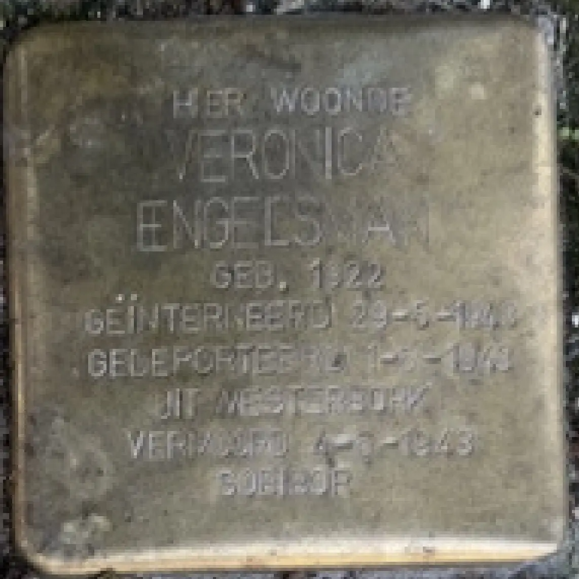 Struikelsteen voor Veronica Engelsman