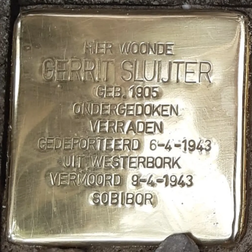 Struikelsteen voor Gerrit Sluijter