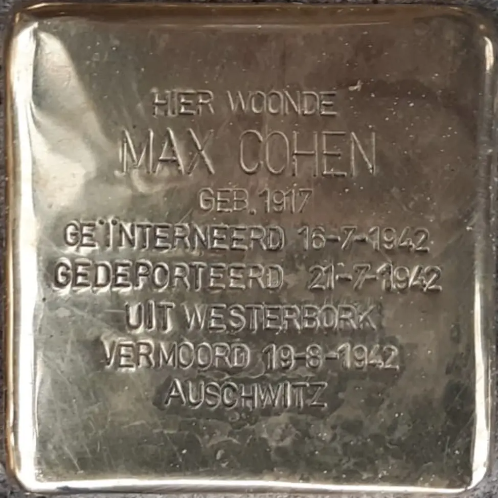 Struikelsteen voor Max Cohen