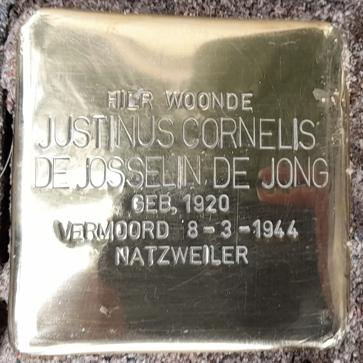 Struikelsteen voor Justinus Cornelis de Josselin de Jong