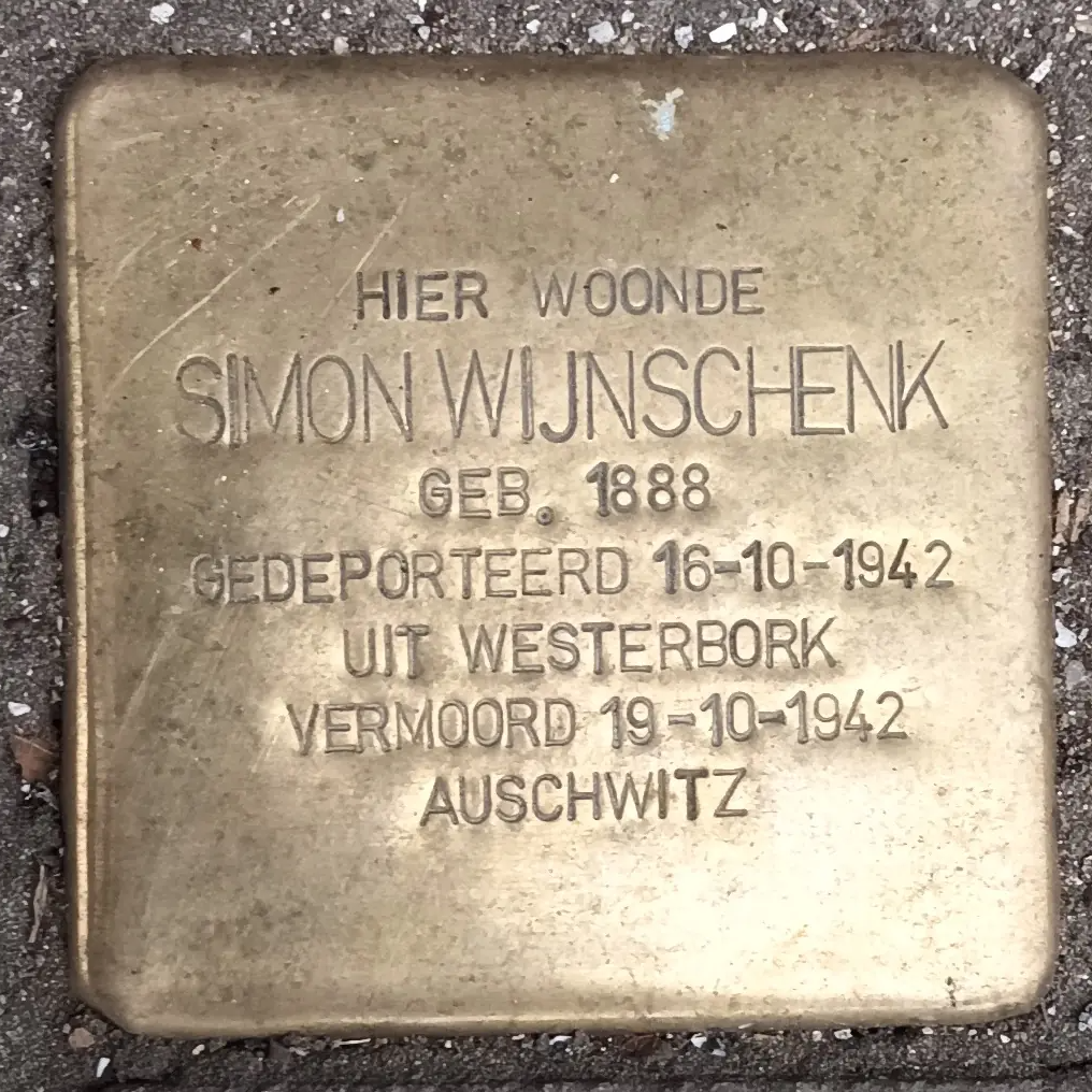 Struikelsteen voor Simon Wijnschenk