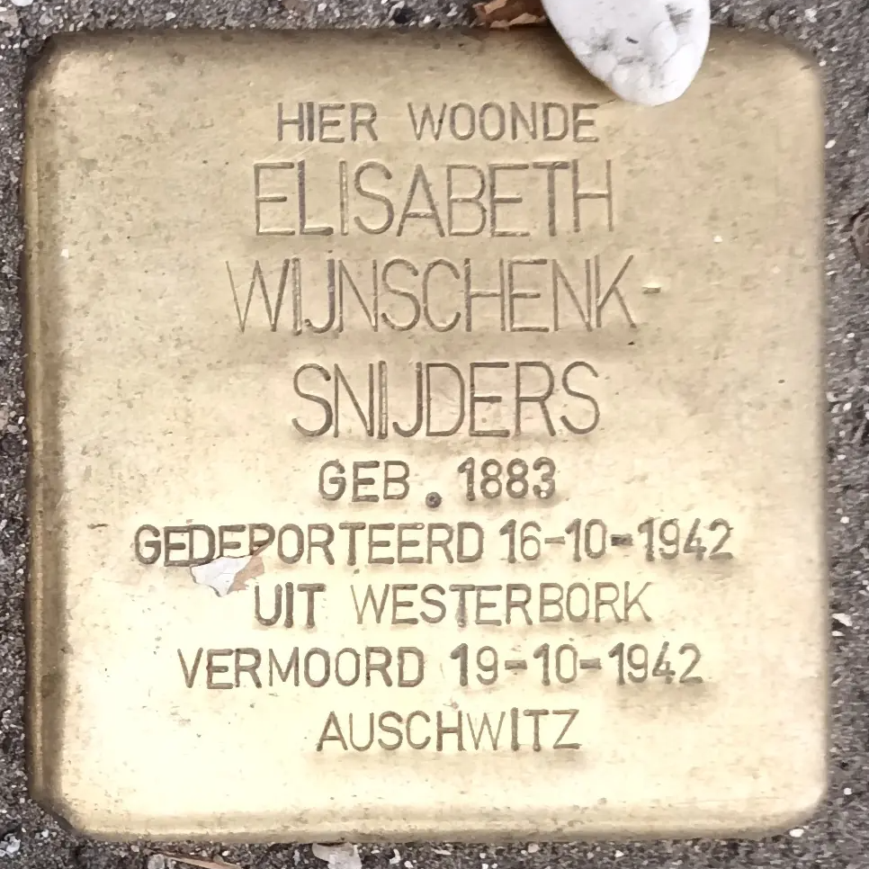 Struikelsteen voor Elisabeth Wijnschenk-Snijders