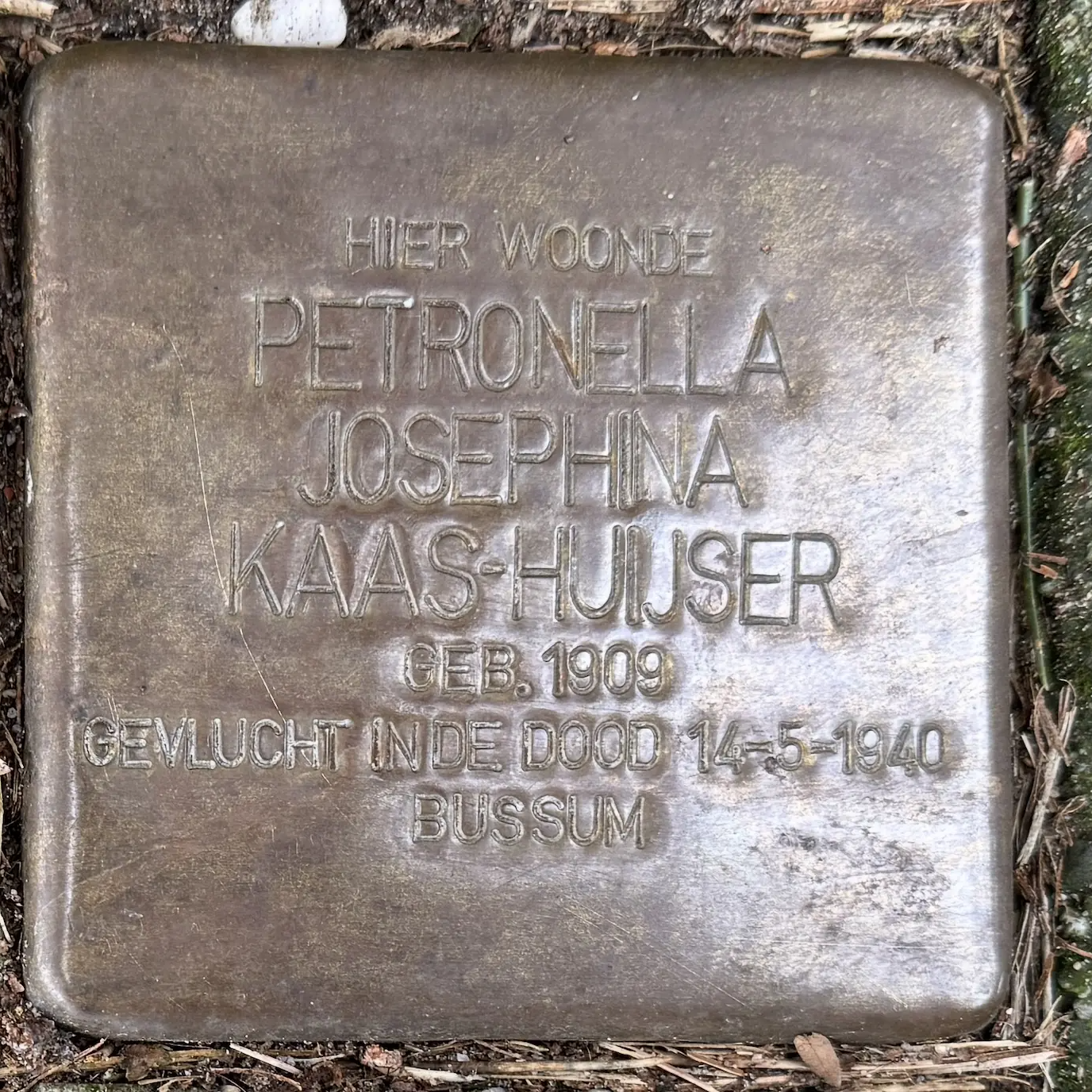 Struikelsteen voor Petronella Josephina Kaas-Huijser