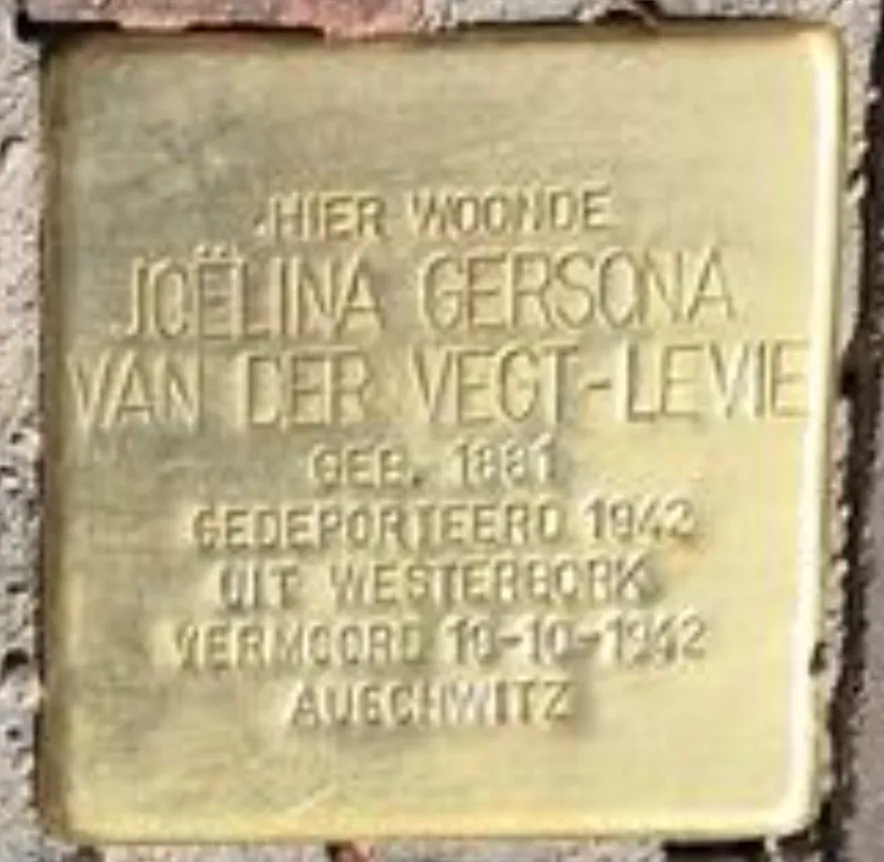 Struikelsteen voor Joëlina Gersona van der Vegt-Levie