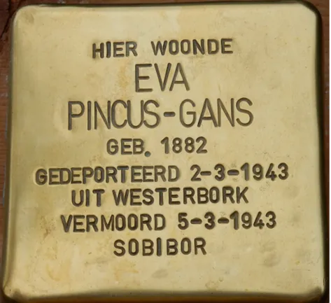 Struikelsteen voor Eva Pincus-Gans