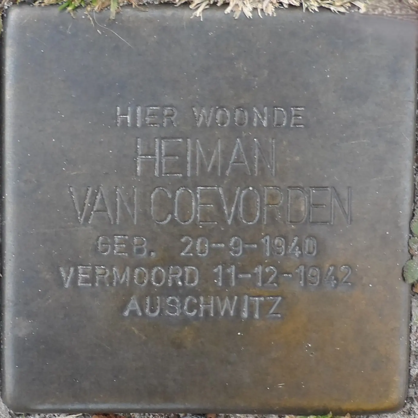 Struikelsteen voor Heiman van Coeverden