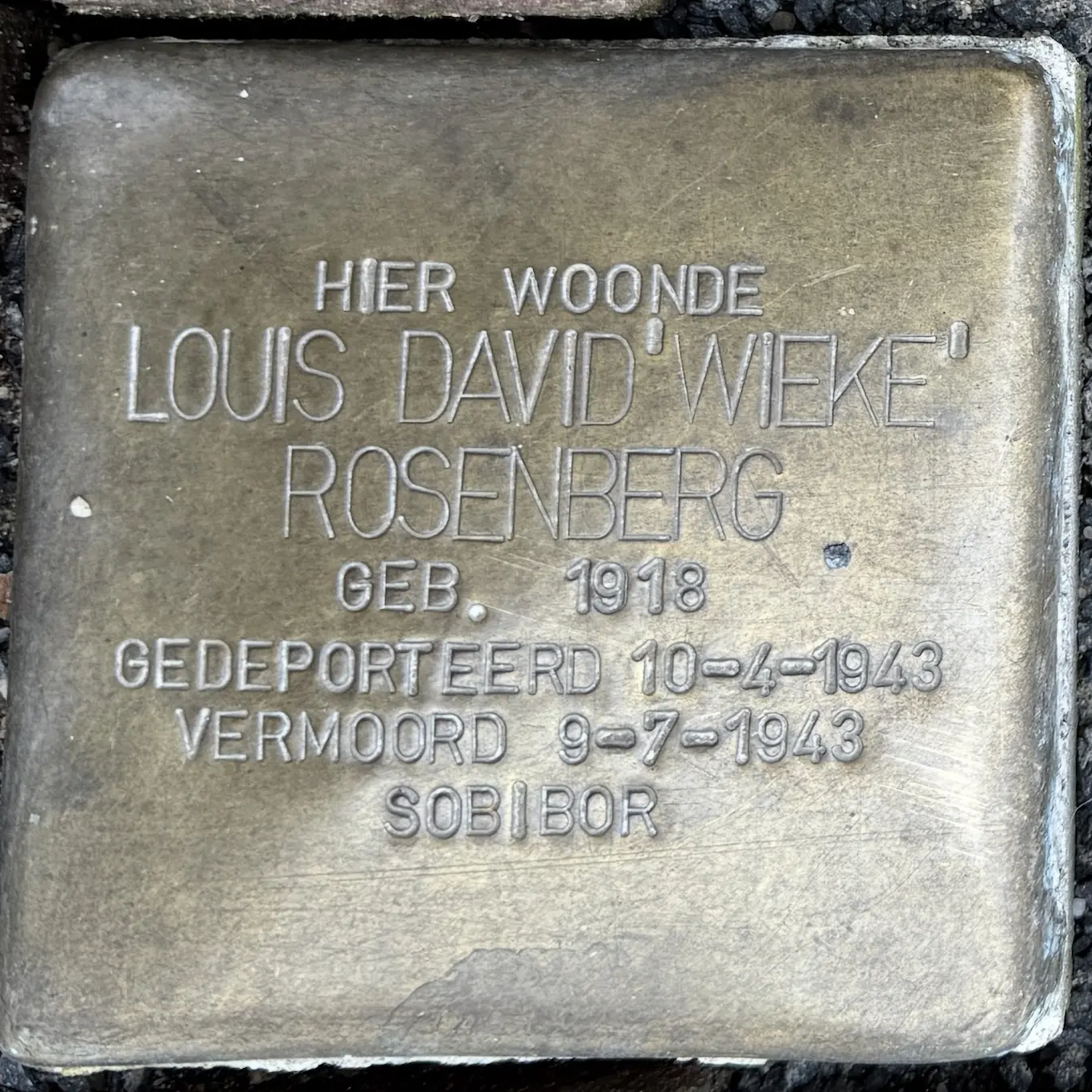 Struikelsteen voor Louis David Rosenberg