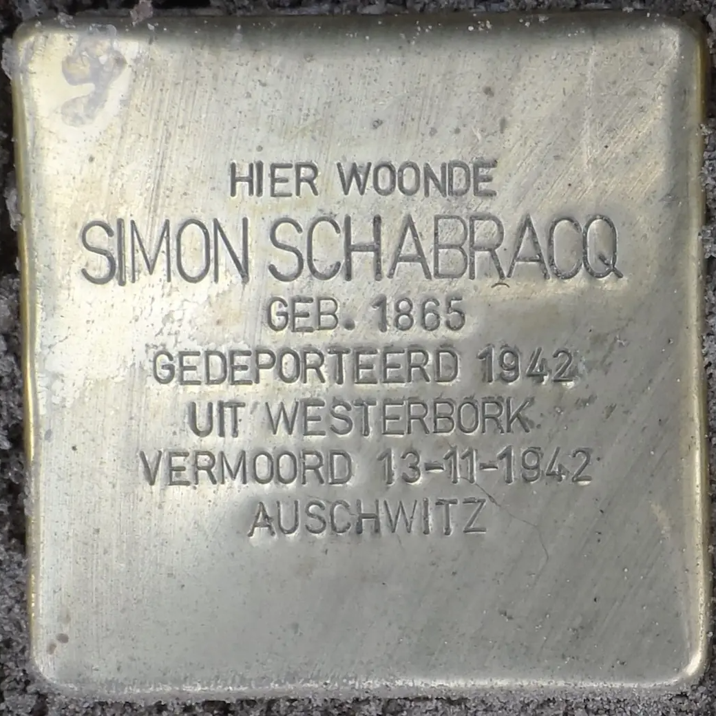 Struikelsteen voor Simon Schabracq