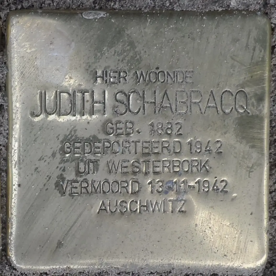 Struikelsteen voor Judith Schabracq