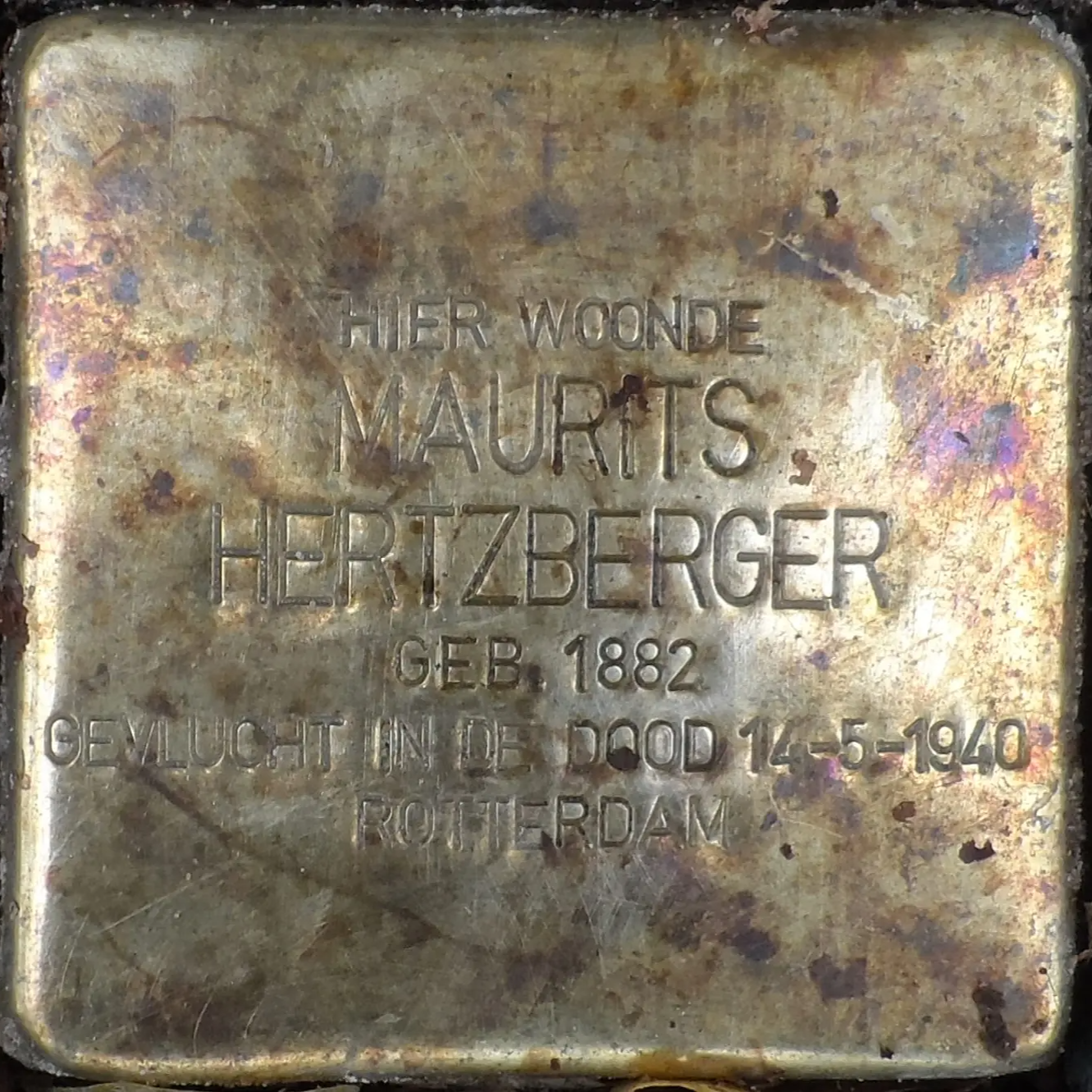 Struikelsteen voor Maurits Hertzberger