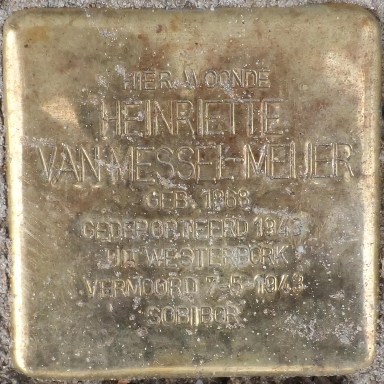 Struikelsteen voor Heinriette van Messel-Meijer
