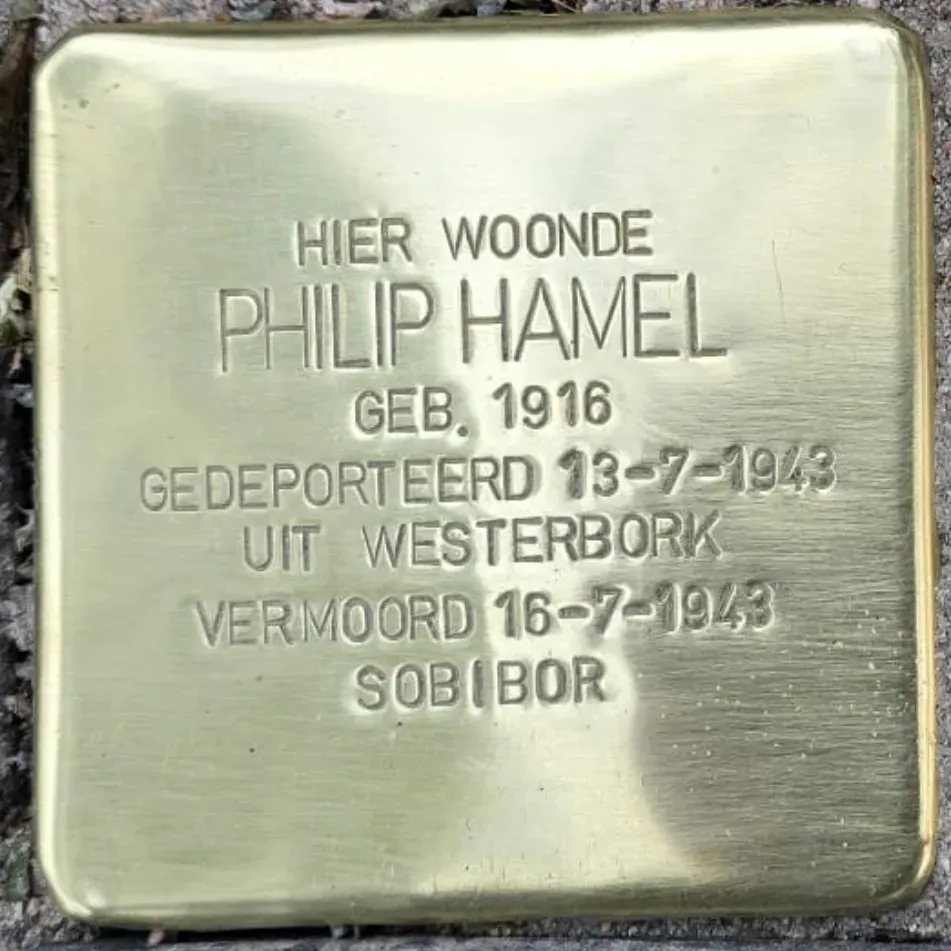 Struikelsteen voor Philip Hamel